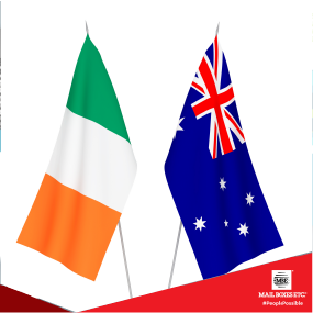 Australian and Ireland flags