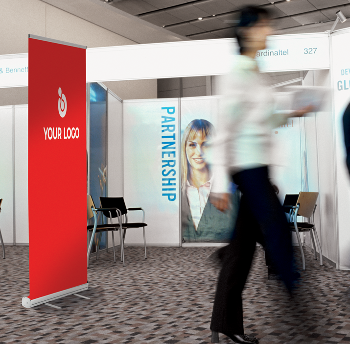 corporate banner in office