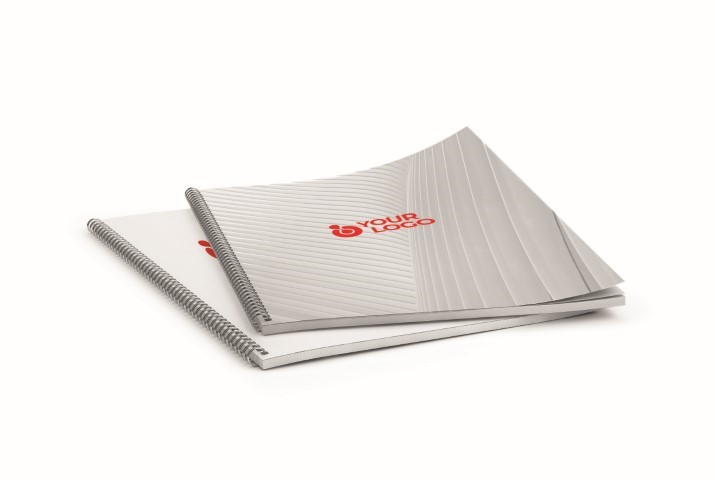 notebooks with logos