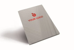 Book with company logo