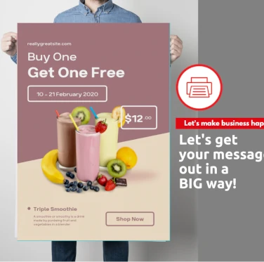 Business flyer for smoothie