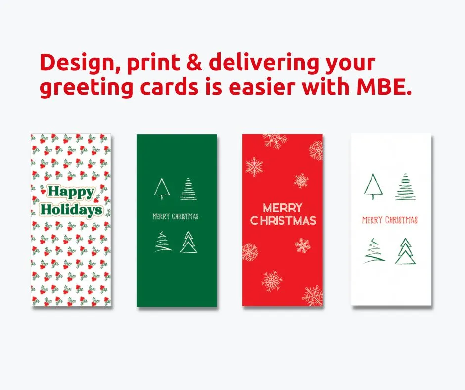 Christmas and holiday gift cards in various designs