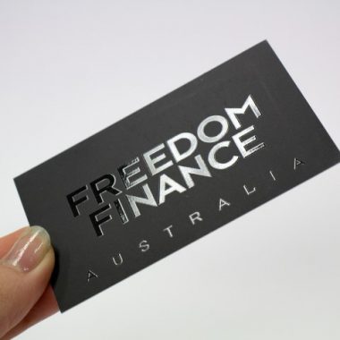 black designed business card