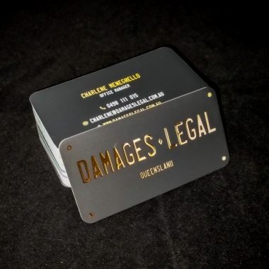 Black-gold colored business card